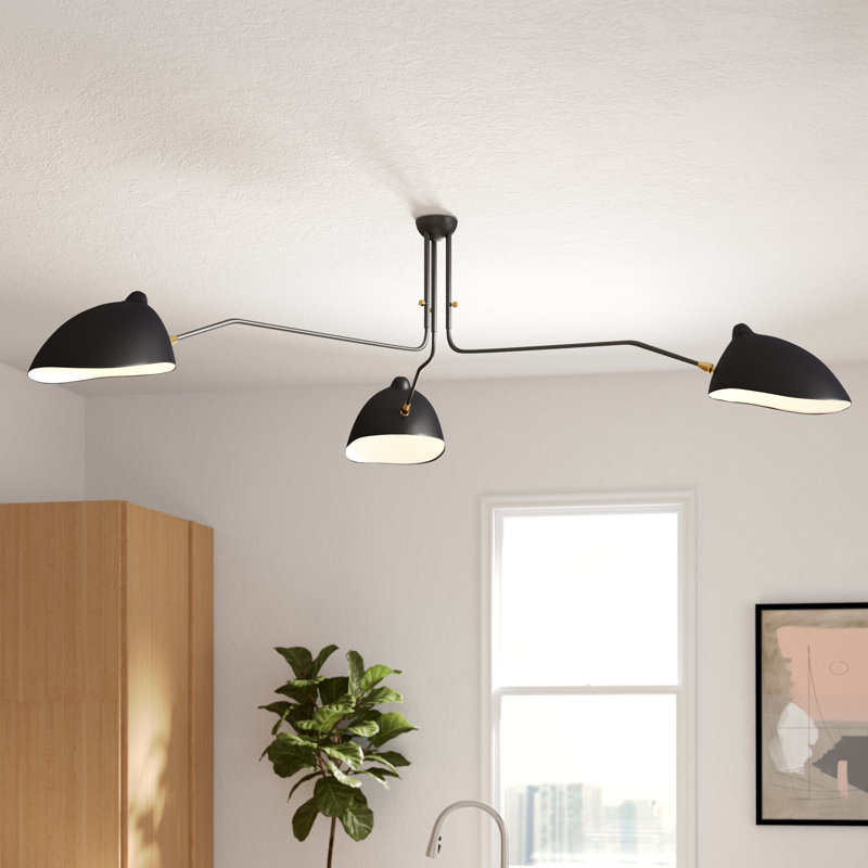 Corrigan Studio Cristobal 3 Light 96.45" Sputnik Modern Linear Flush